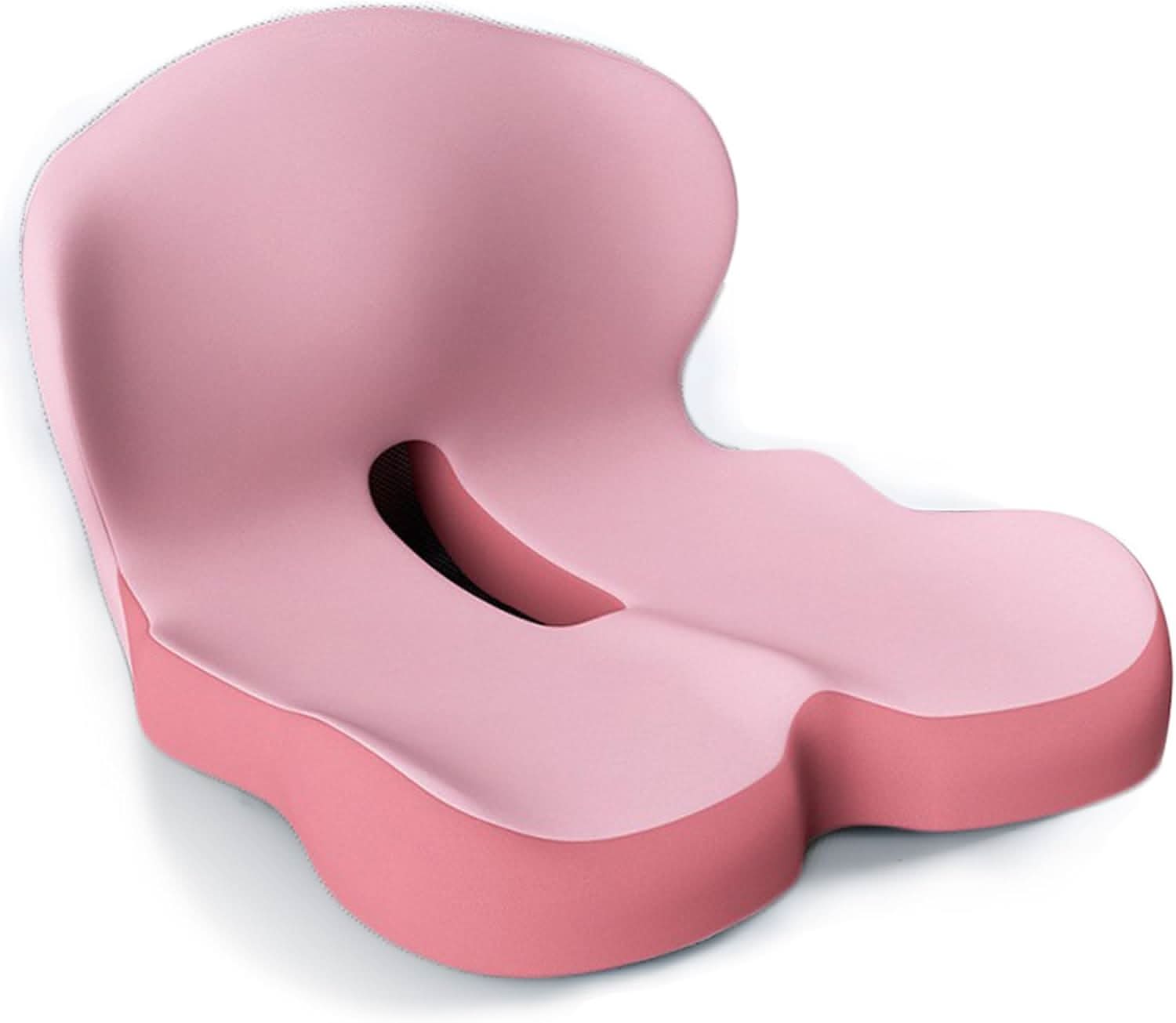 ErgoComfort Zitkussen Memory Foam Ergonomisch Drukverlagend Antislip | Bureaustoel Auto Thuiswerken Rugpijn Steunkussen Zitkussens | Sansoti 8
