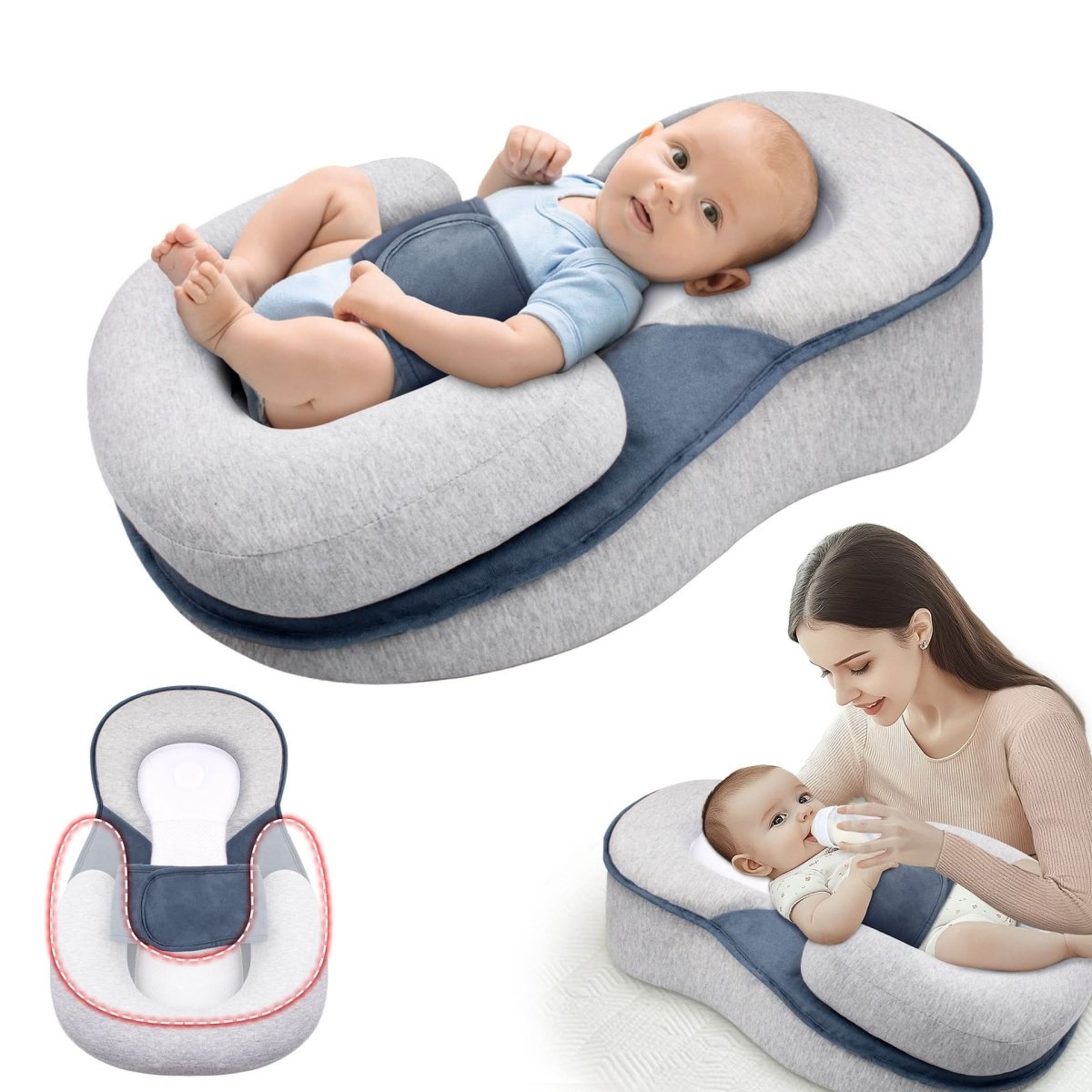 Ergonomisch Babykussen voor Veilige Slaap – Ondersteunt Rugslaappositie, Medisch Aangeraden 2