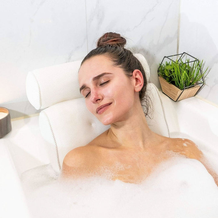Ergonomisch Badkussen voor Luxe Ontspanning, Kussen voor in Bad met 4D Air Mesh 2