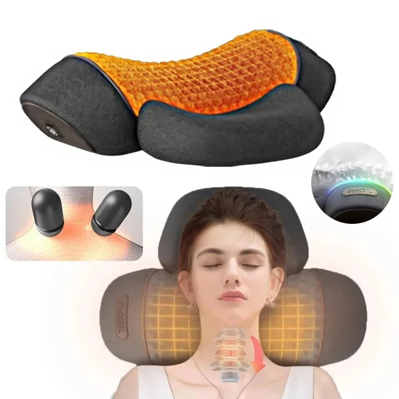 Ergonomisch Elektrisch Nekmassagekussen met Verwarmd Kompres en Vibratie 1