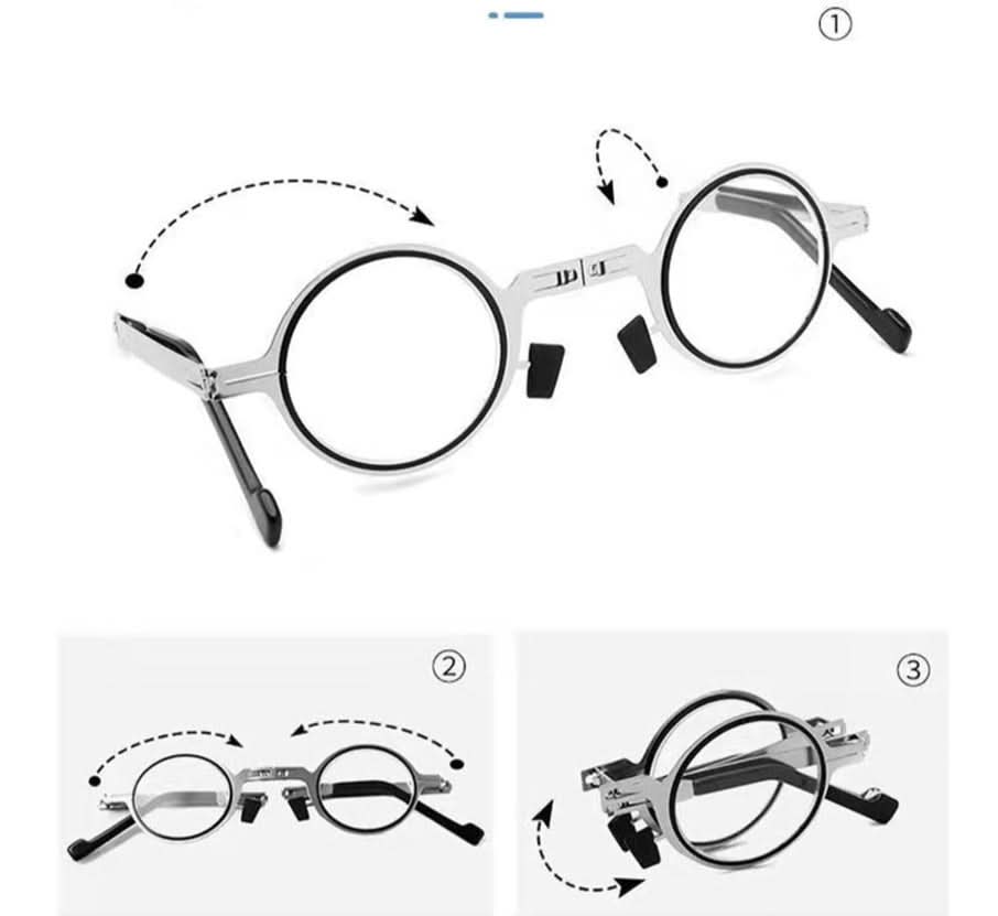 Eyez - Opvouwbare leesbril met blauwlichtfilter en compact etui 5