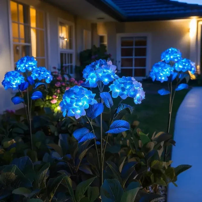 Solar Hydrangea Garden Lights – Flower Clusters That Glow Softly After Dark Tevako