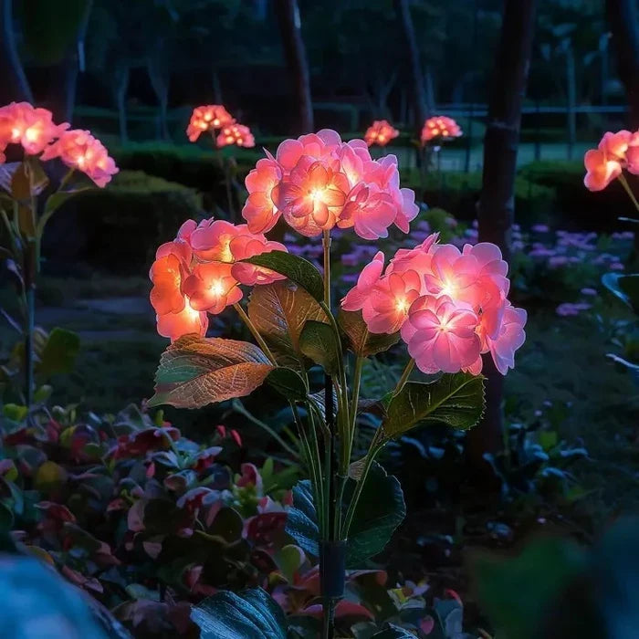 Solar Hydrangea Garden Lights – Flower Clusters That Glow Softly After Dark Tevako