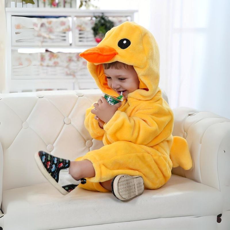 FLUFFIBEAR – Babyoverall met dierenprint – Zacht en comfortabel met ritssluiting 10