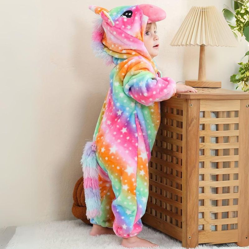 FLUFFIBEAR – Babyoverall met dierenprint – Zacht en comfortabel met ritssluiting 8