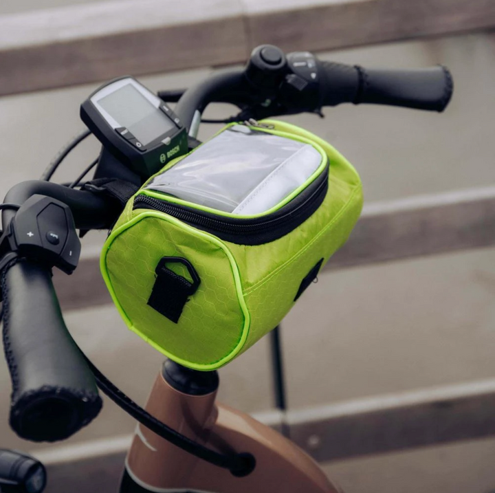 Velora – Mala de bicicleta com suporte para telemóvel com ecrã tátil – Resistente a salpicos