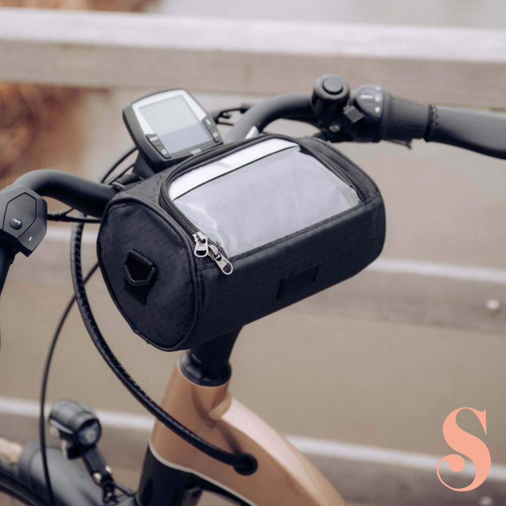 Velora – Mala de bicicleta com suporte para telemóvel com ecrã tátil – Resistente a salpicos