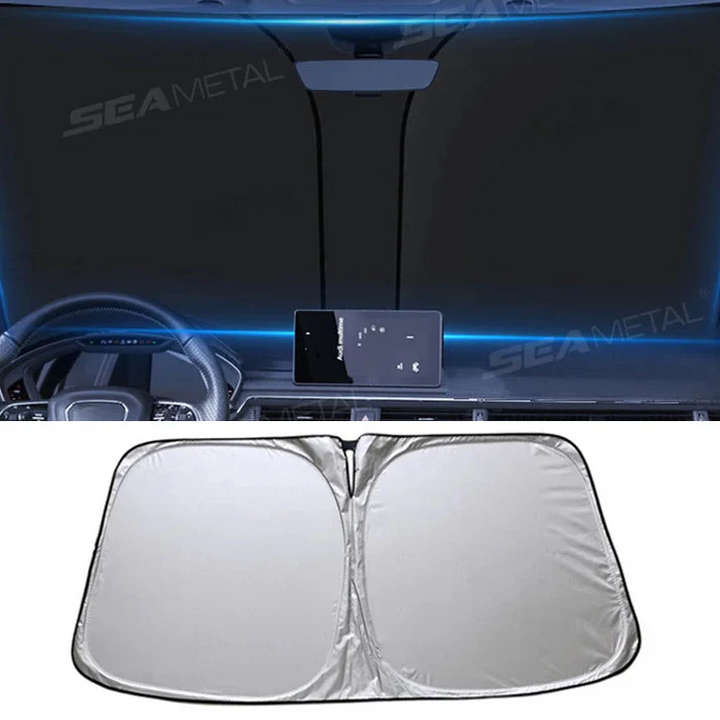 Faltbare Sonnenschutz-Abdeckung für das Auto, UV-blockierend, 140 x 80 cm, Silber 0
