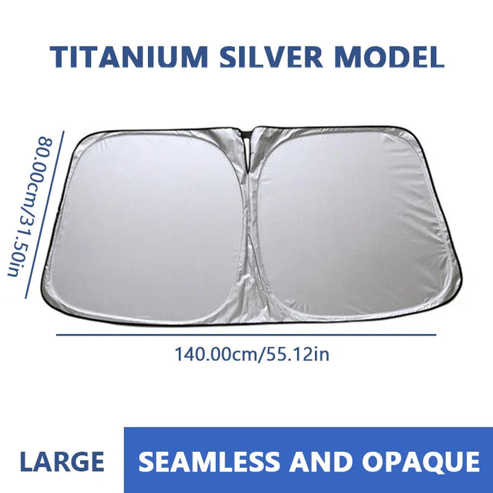 Faltbare Sonnenschutz-Abdeckung für das Auto, UV-blockierend, 140 x 80 cm, Silber 7