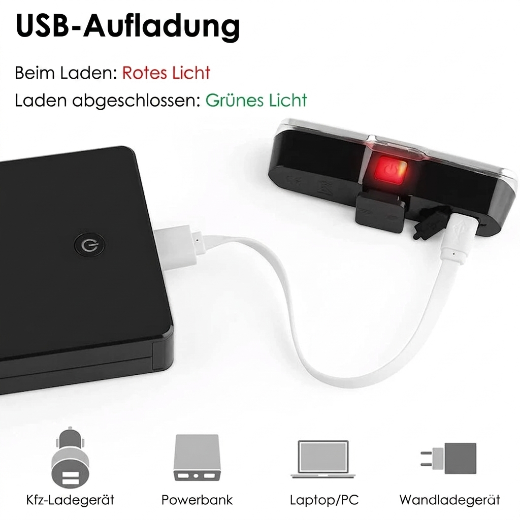 Fietsachterlicht met richtingaanwijzers – USB-batterij, afstandsbediening en 4 lichtstanden 4