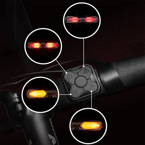 Fietsachterlicht met richtingaanwijzers – USB-batterij, afstandsbediening en 4 lichtstanden 6