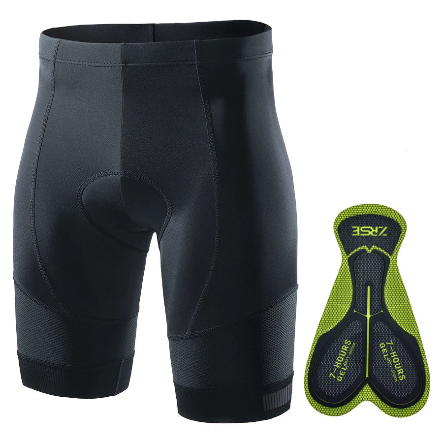 Fietsbroek Heren met Gelpad, Ademend en UV-Beschermend voor Lange Rit 0