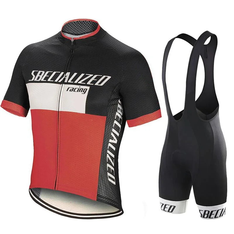 Heren Fietskleding Set Zomer – Wielertrui en Bib Shorts Ademend (Copy) VestraGear
