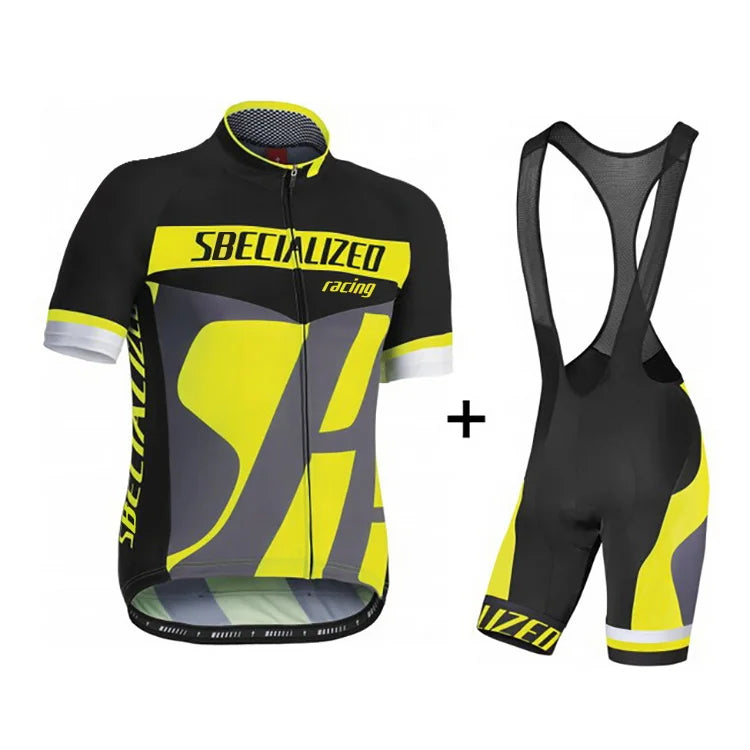 Heren Fietskleding Set Zomer – Wielertrui en Bib Shorts Ademend (Copy) VestraGear