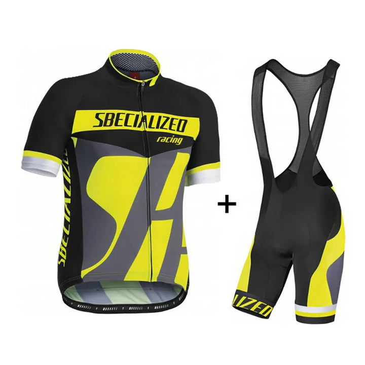 Heren Fietskleding Set Zomer – Wielertrui en Bib Shorts Ademend (Copy) VestraGear