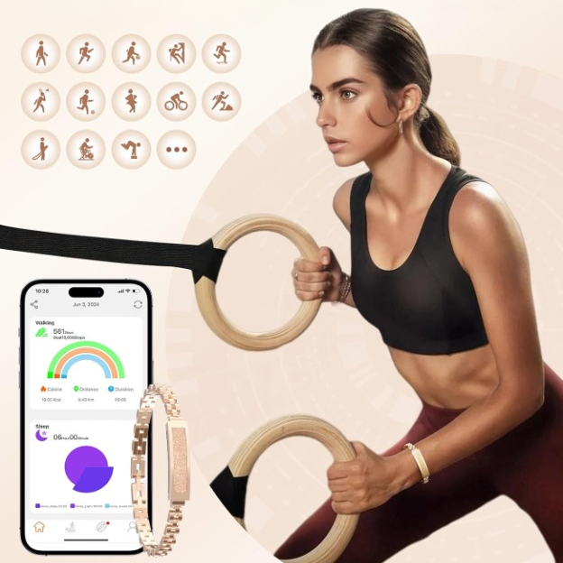 Fitness tracker voor vrouwen – Elegante activiteitstracker met stappenteller en slaapregistratie 4