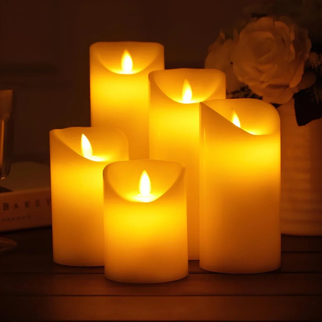 Flameless Block Candles 0