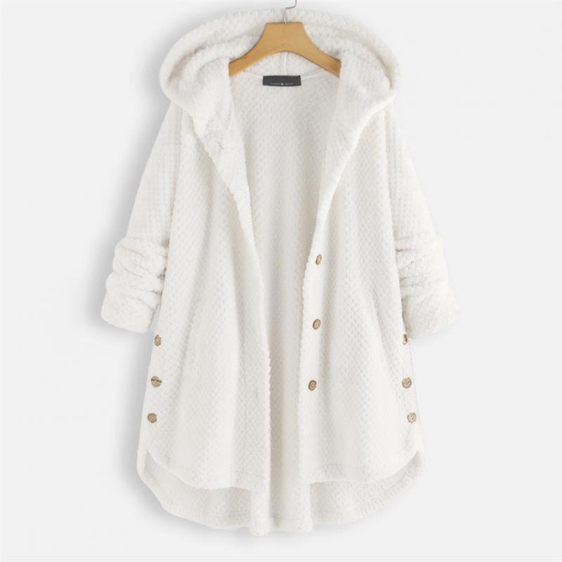 FleeceFinesse | Elegant gesneden fleecejas met capuchon, perfect voor elk figuur 0