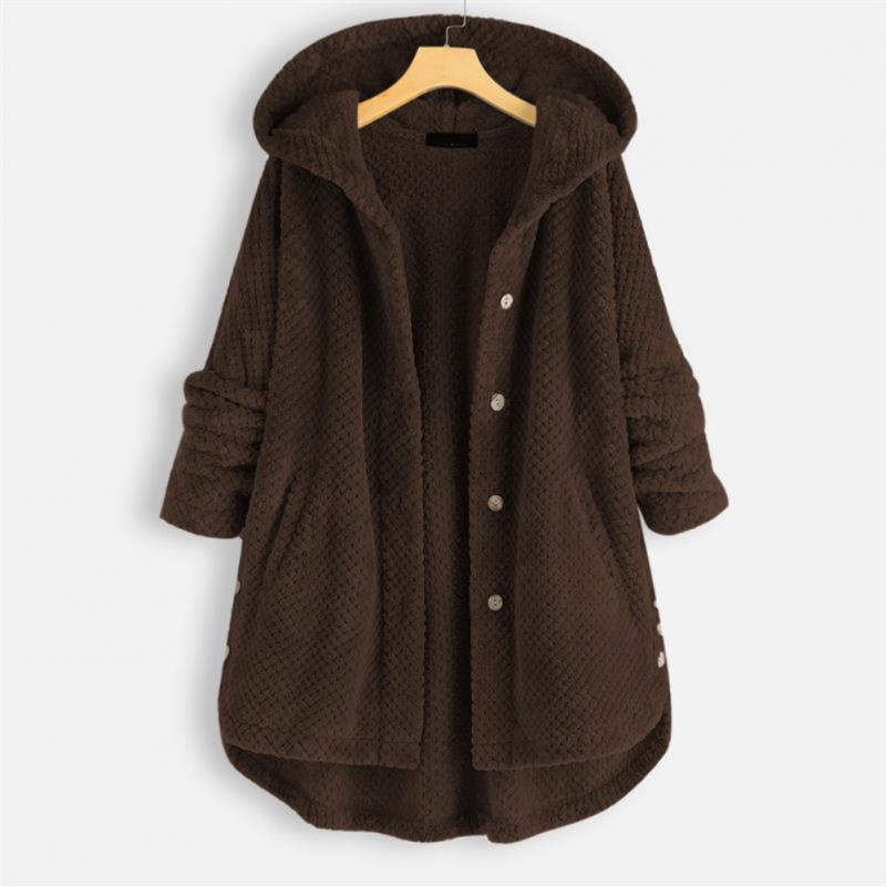 FleeceFinesse | Elegant gesneden fleecejas met capuchon, perfect voor elk figuur 3