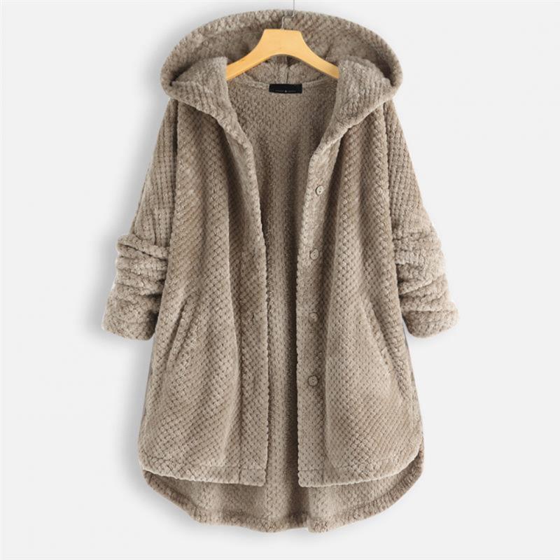 FleeceFinesse | Elegant gesneden fleecejas met capuchon, perfect voor elk figuur 6
