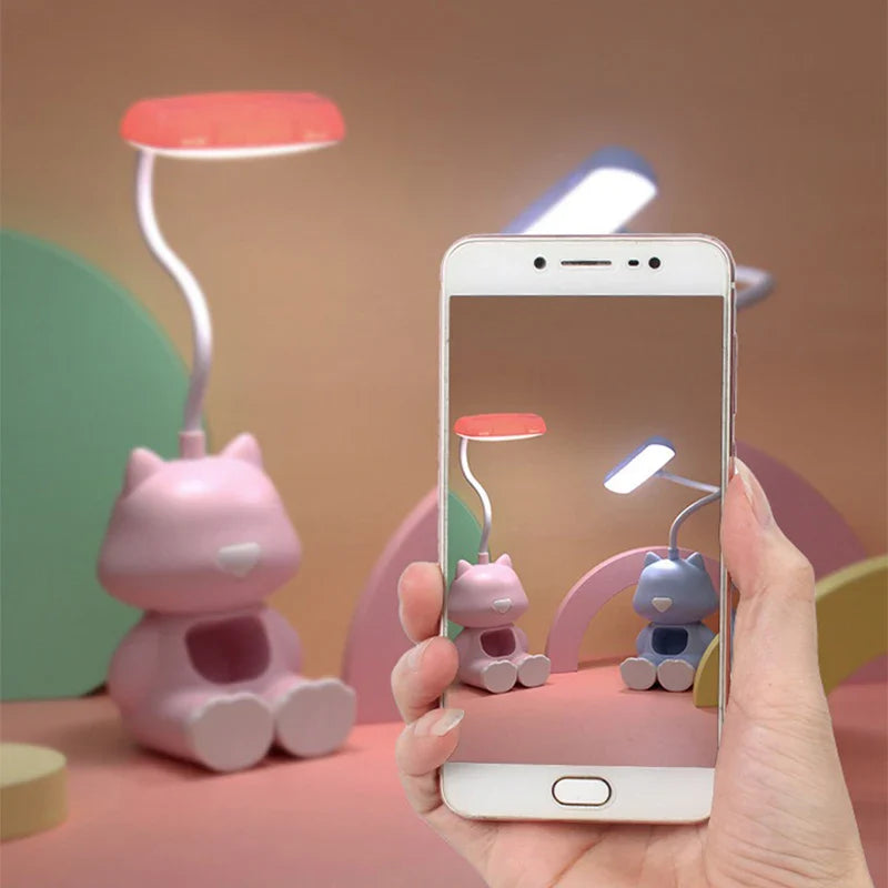 GlowMate – Flexibele LED bureaulamp met kleurstanden &amp; telefoonhouder
