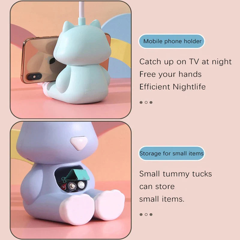 GlowMate – Lámpara de escritorio LED flexible con modos de color y soporte para teléfono