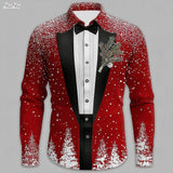 Rood-wit met smokingprint