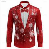 Rood met strik en sneeuwprint