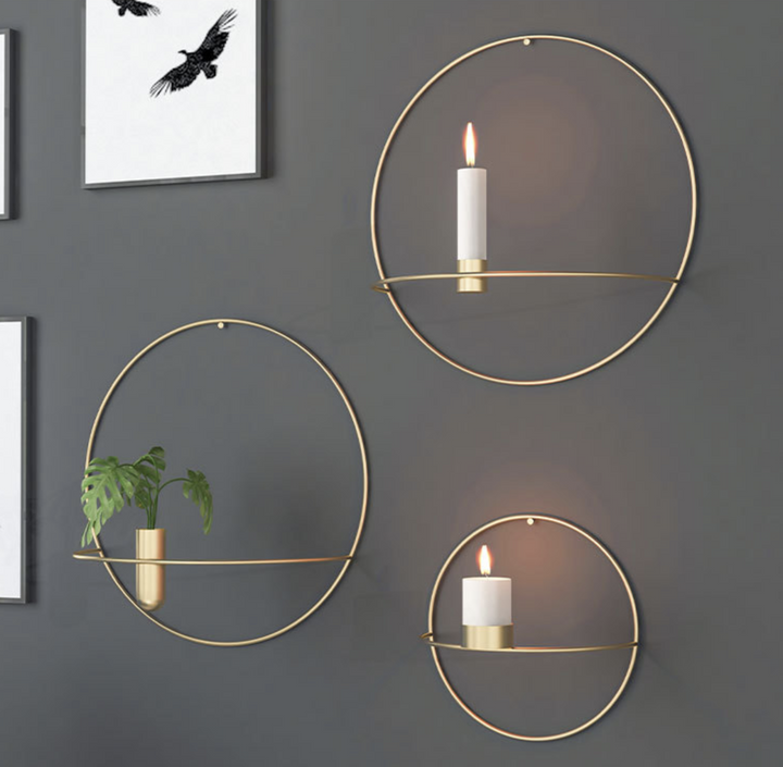 FrameLume | Creatieve metalen wandkaarsenhouder en vaas – moderne woondecoratie 2