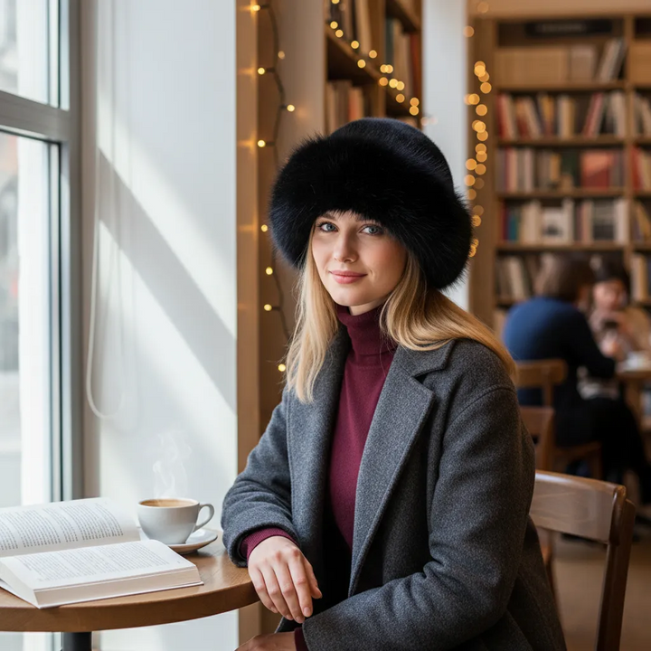 Furla – Elegante dameswintermuts van imitatiebont voor extra warmte 1