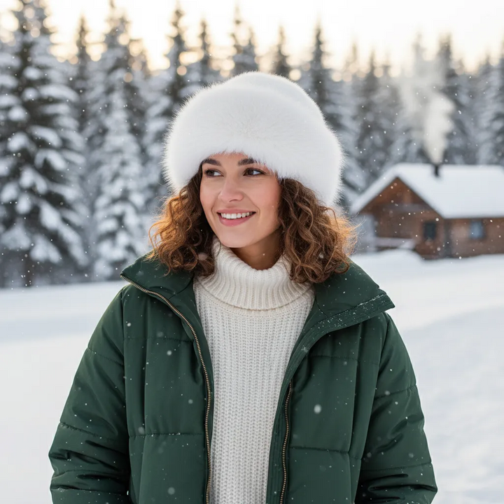 Furla – Elegante dameswintermuts van imitatiebont voor extra warmte 5