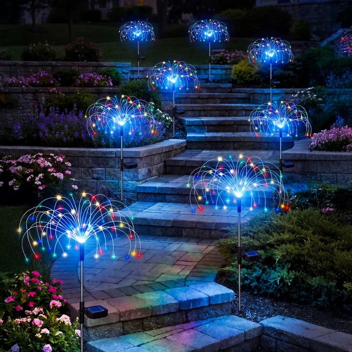 Solar Starburst Garden Stake – Wire-Free Multicolor Light from Dusk to Dawn Tevako