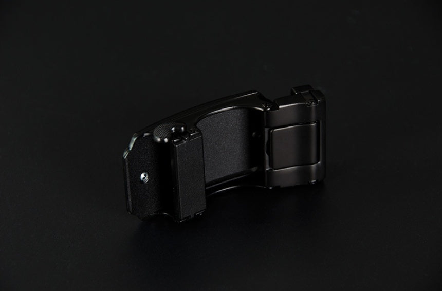 Morvani – Cinturón automático de cuero con cierre de trinquete ajustable para hombre