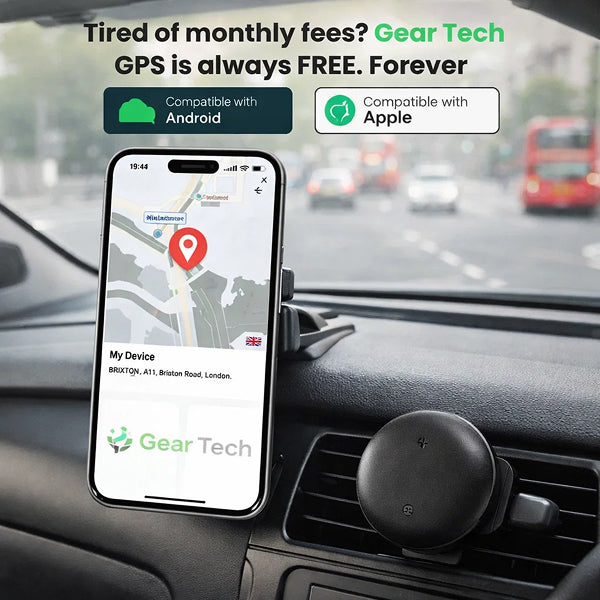 GPS Tracker voor Auto's zonder Abonnement | Realtime Locatietracking | Compatibel met Android & iOS | Sansoti 3