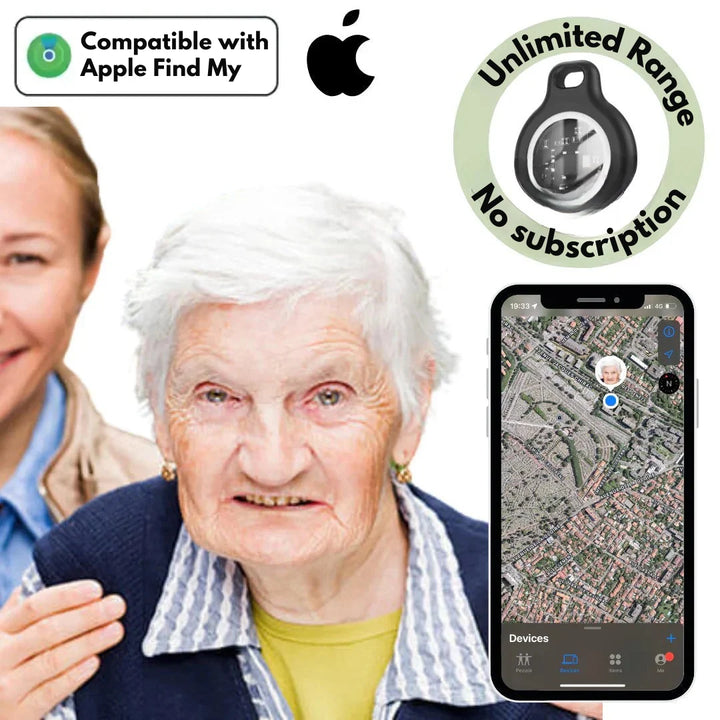 GPS Tracker voor Senioren Real-Time Locatievolging Waterdicht Zonder Abonnement met iOS Ondersteuning | Sansoti 3