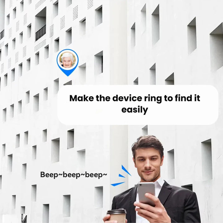 GPS Tracker voor Senioren Real-Time Locatievolging Waterdicht Zonder Abonnement met iOS Ondersteuning | Sansoti 7