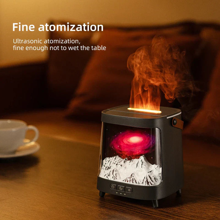 Difusor de Llama Galaxia AeroGlow – Difusor de Aroma con Luz Cálida y Control Remoto