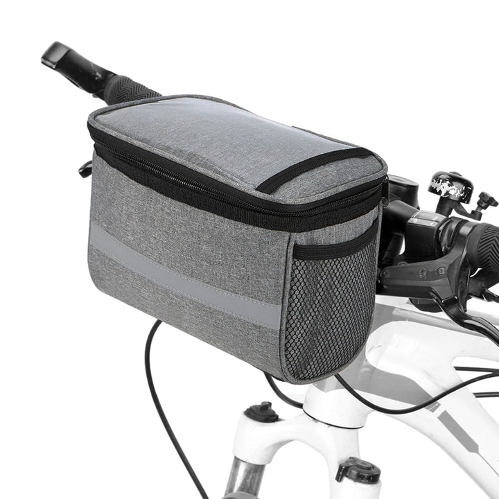 Geïsoleerde Fiets Stuurtas met Reflecterende Strip en Ruime Opbergruimte 0