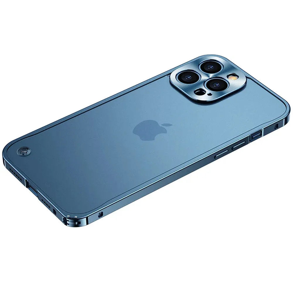 Gemetalliseerde iPhone Hoes met Magnetische Ring - Schokabsorberend Frame Matte Achterkant Telefoonbescherming | Sansoti 16