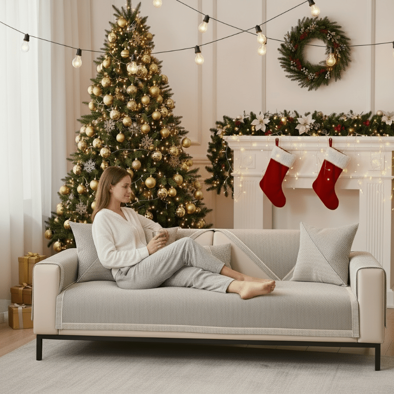 Bankhoes – Ademend katoen-linnen, antislip onderzijde & modulaire pasvorm