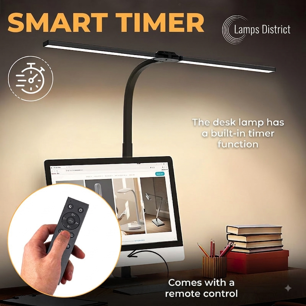 LED Bureaulamp – 5 Lichtkleuren, Touch &amp; Afstandsbediening Vestragear