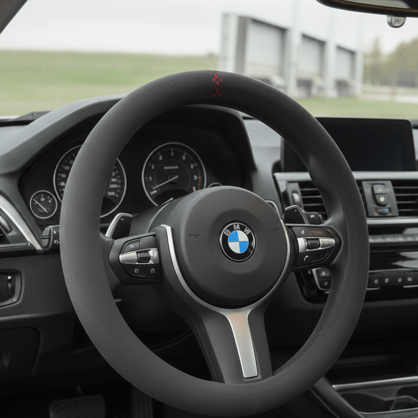 GRIPNOBLE – Artificial leather steering wheel cover for secure grip and comfort Vestragear