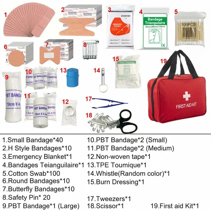 EHBO Kit 210-delig – Compacte Set voor Thuis en Onderweg Vestragear