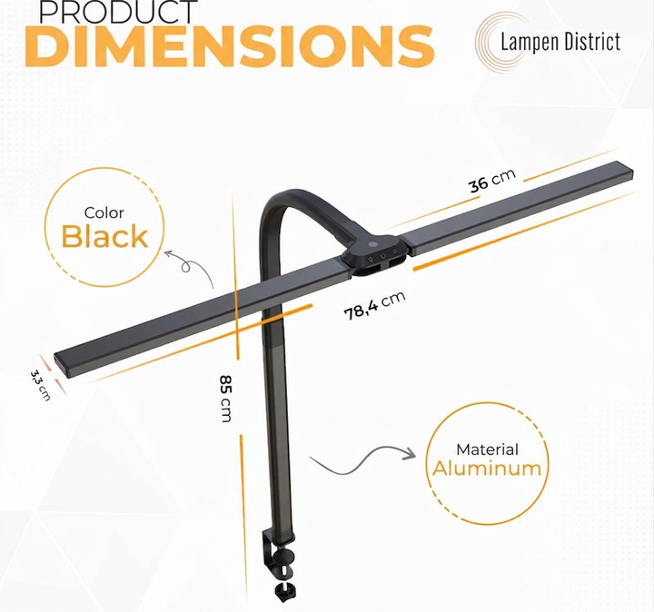 LED Bureaulamp – 5 Lichtkleuren, Touch &amp; Afstandsbediening Vestragear