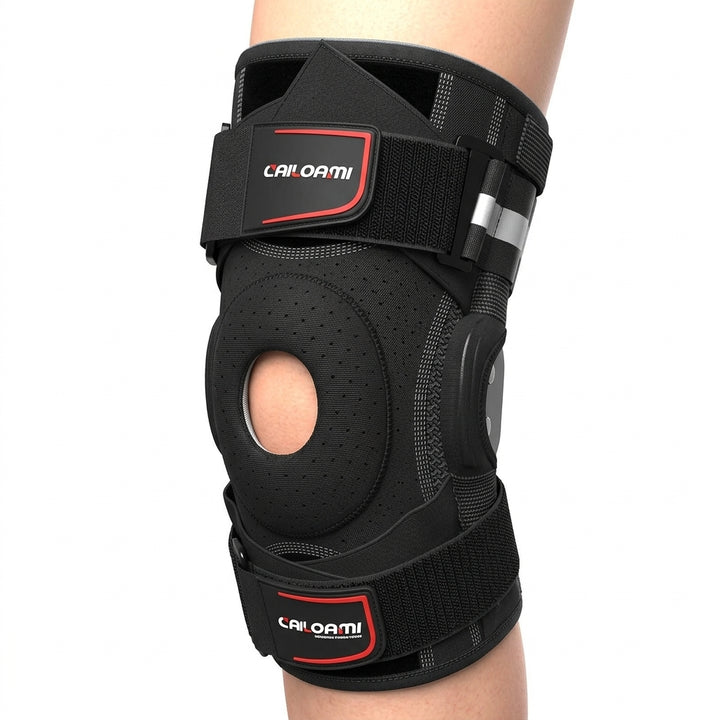 Kniebandage – Verstelbare banden met zijstabilisatoren en open knieschijf VestraGear