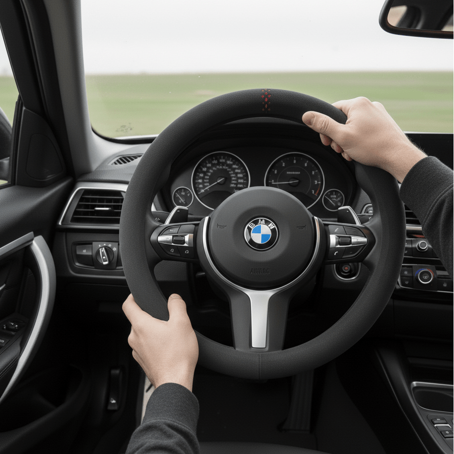 GRIPNOBLE – Artificial leather steering wheel cover for secure grip and comfort Vestragear