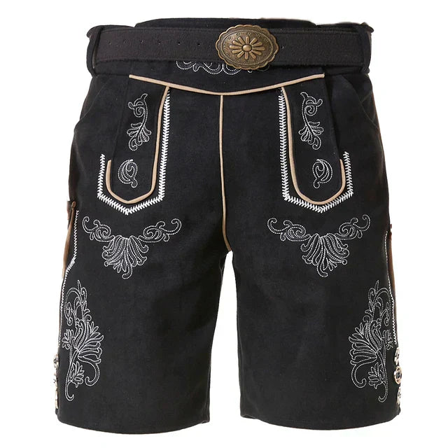 AlpenHernando – Pantalons de cuir autèntics per a home de cuir genuí amb tirants