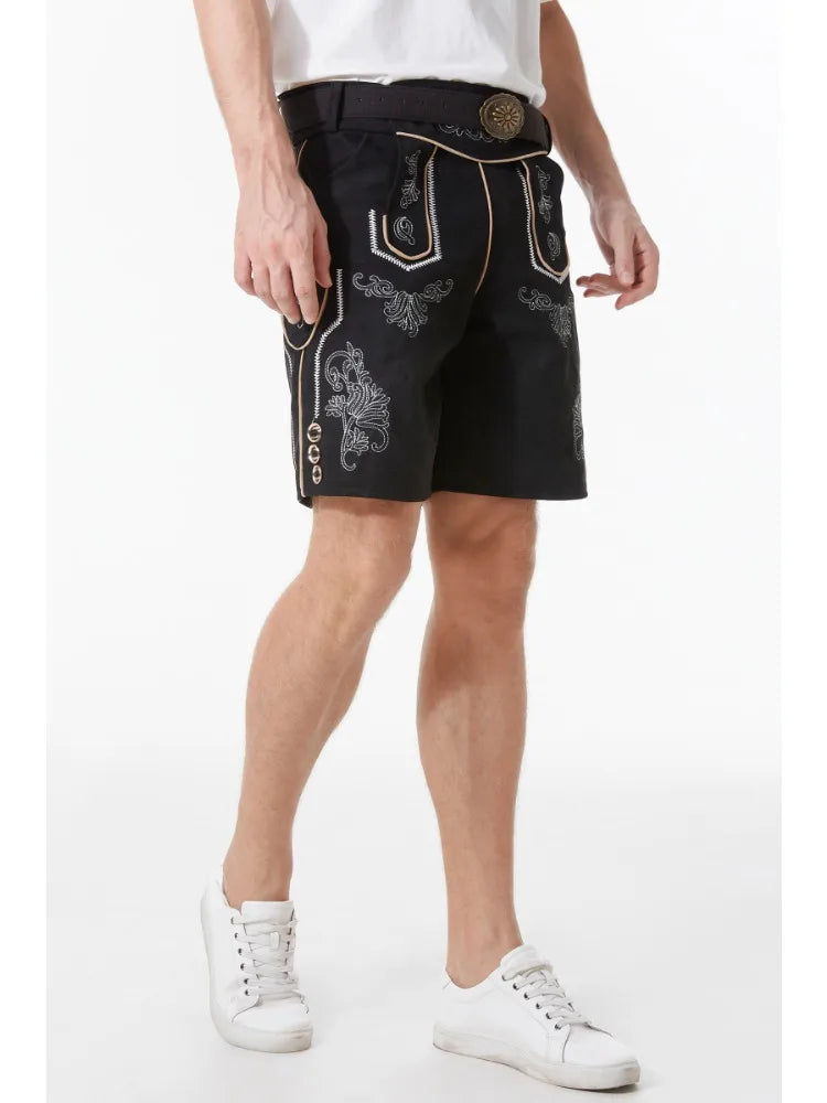 AlpenHernando – Pantalons de cuir autèntics per a home de cuir genuí amb tirants