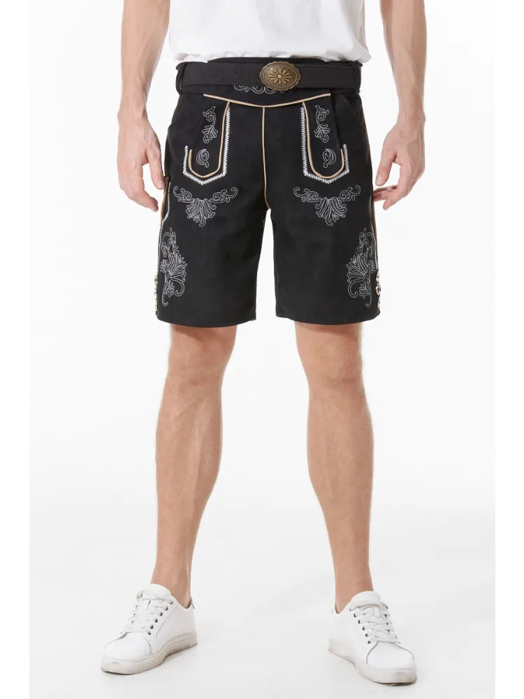 AlpenHernando – Pantalons de cuir autèntics per a home de cuir genuí amb tirants