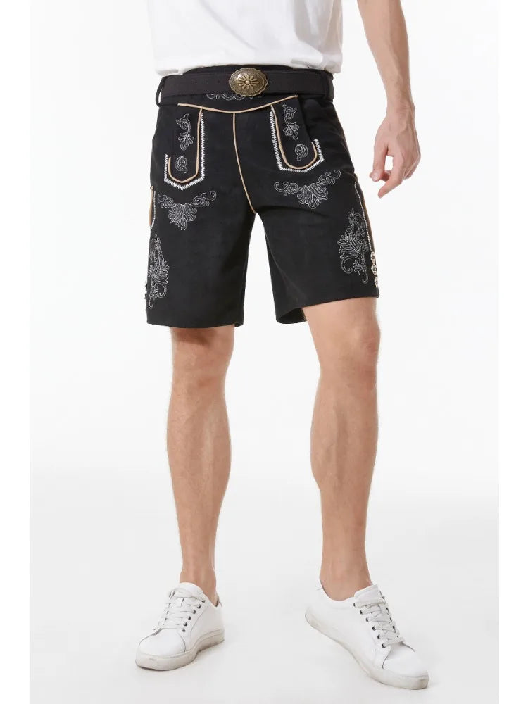 AlpenHernando – Pantalons de cuir autèntics per a home de cuir genuí amb tirants